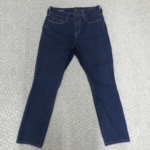 NYDJ Jeans Womens 8 Blue Dark Wash Alina Legging Skinny Stretch Lift Tuck Denim